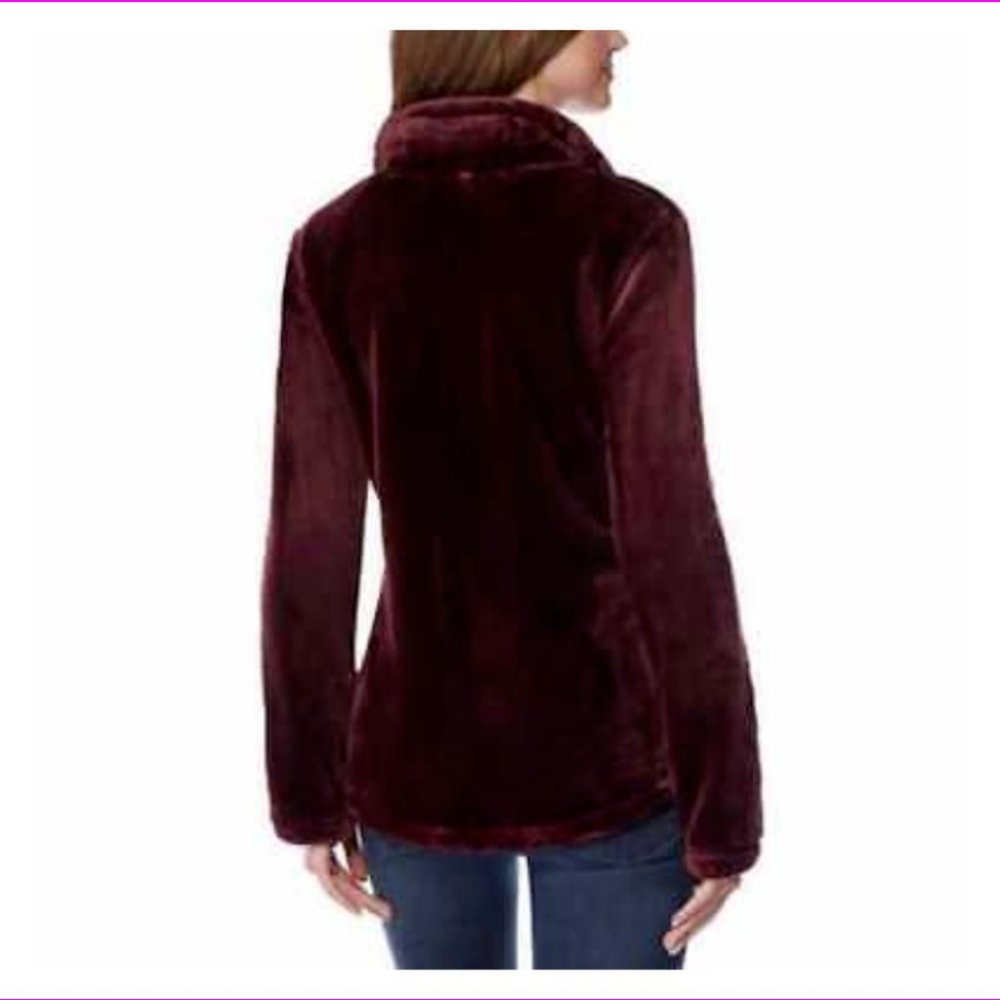 32 Degrees Women's Plush Faux Fur Full Zip Jacket - Picture 6 of 7